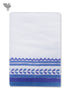 Handloom Cotton Bath Towel With Block Print Border